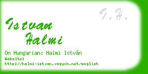 istvan halmi business card