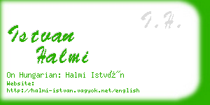 istvan halmi business card